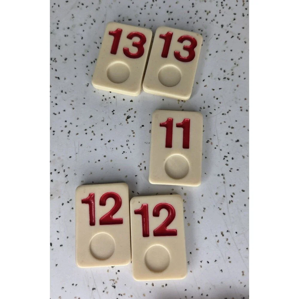 Rummikub Game Replacement Tiles Black Blue Yellow Red - Incomplete Set 104 Tiles